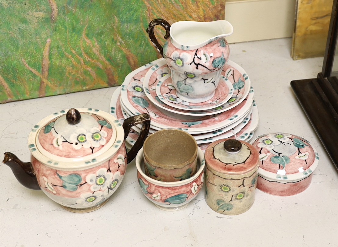A Mak Merry pottery part teaset